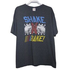 SHAKE N BAKE Nascar Racing gray cotton blend T Shirt men's size XL